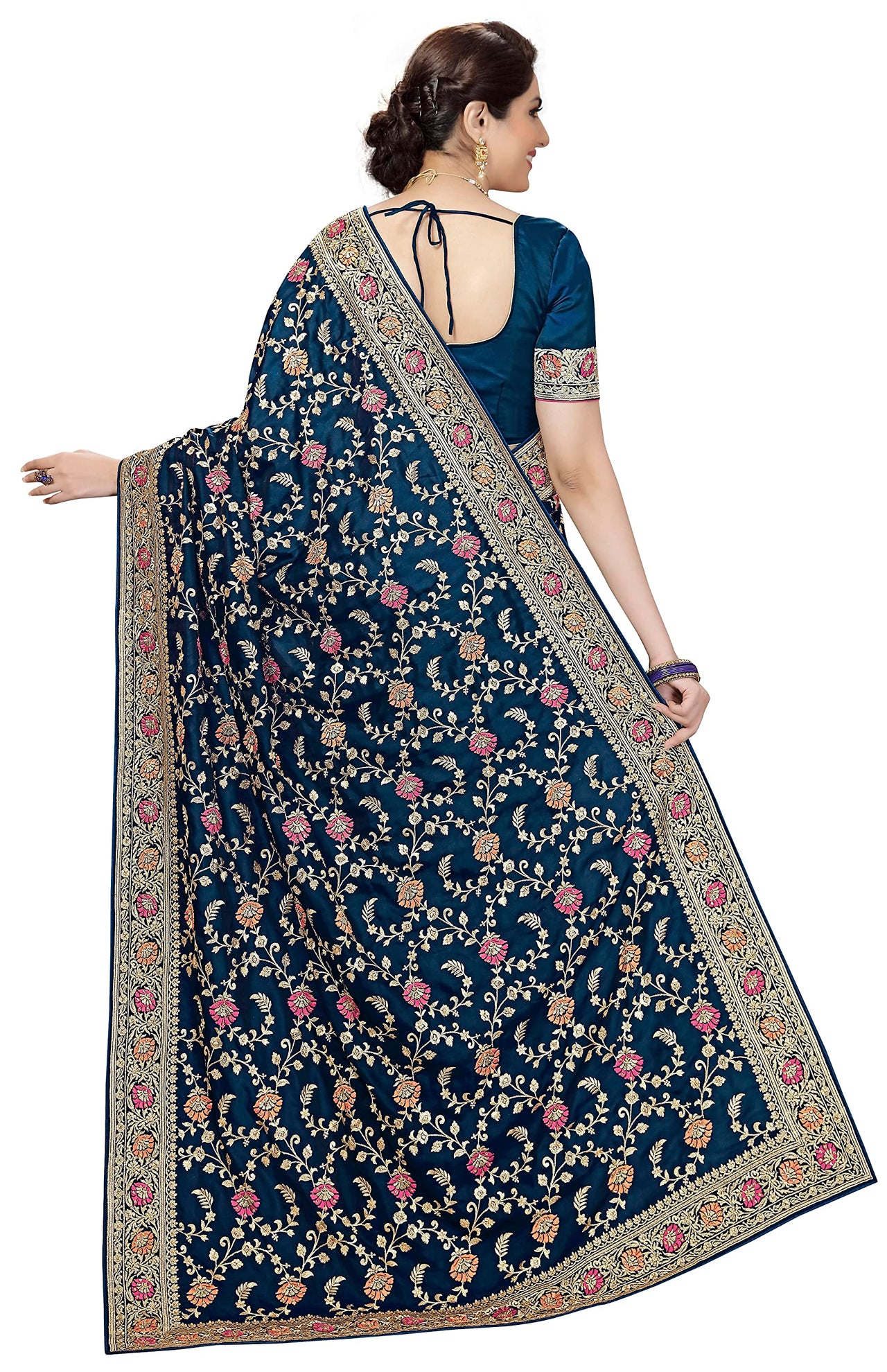 PANASH TRENDS Women's  Banarasi Barfi Silk Saree With Blouse Piece