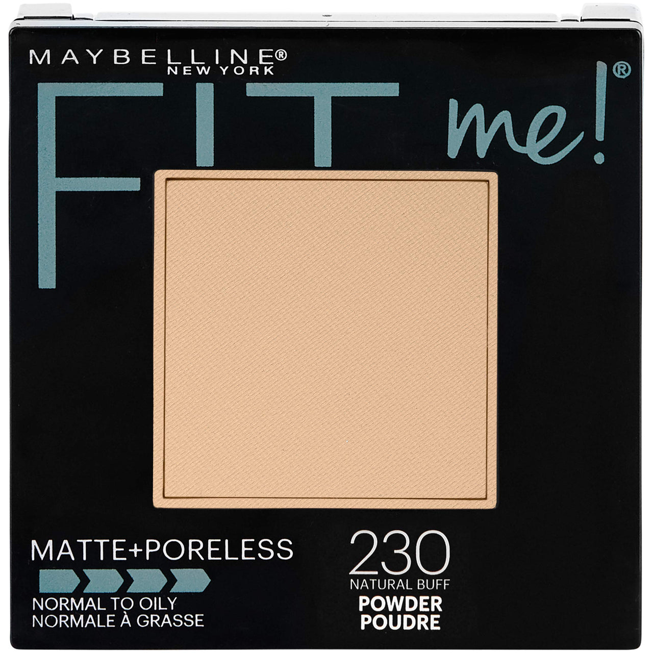 Maybelline New York Fit Me Matte Poreless Powder, 230 Natural Buff, 8.5g and Maybelline New York Lasting Drama Gel Eyeliner,Blackest Black, 2.5g