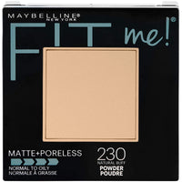 Maybelline New York Fit Me Matte Poreless Powder, 230 Natural Buff, 8.5g and Maybelline New York Hypercurl Mascara Waterproof, Black, 9.2ml