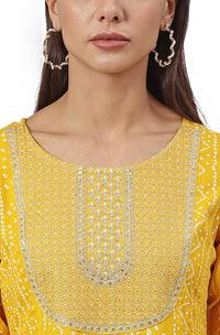 Janasya Women's  Cotton A-Line Kurta with Pant and Dupatta