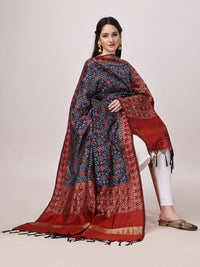 KAPAAHA Women's  Woven Silk Bandhani Patola Dupatta, Width 45 inch, Length 2.5 meter
