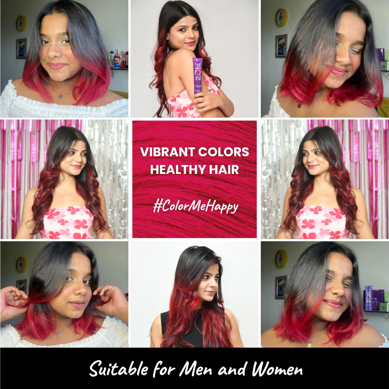 2.Oh! Italian- Sangria Pink Hair Color For Women & Men | Ammonia-Free DIY Semi Permanent Hair Color | Enriched with Argan Oil | Lasts upto 12-15 Washes