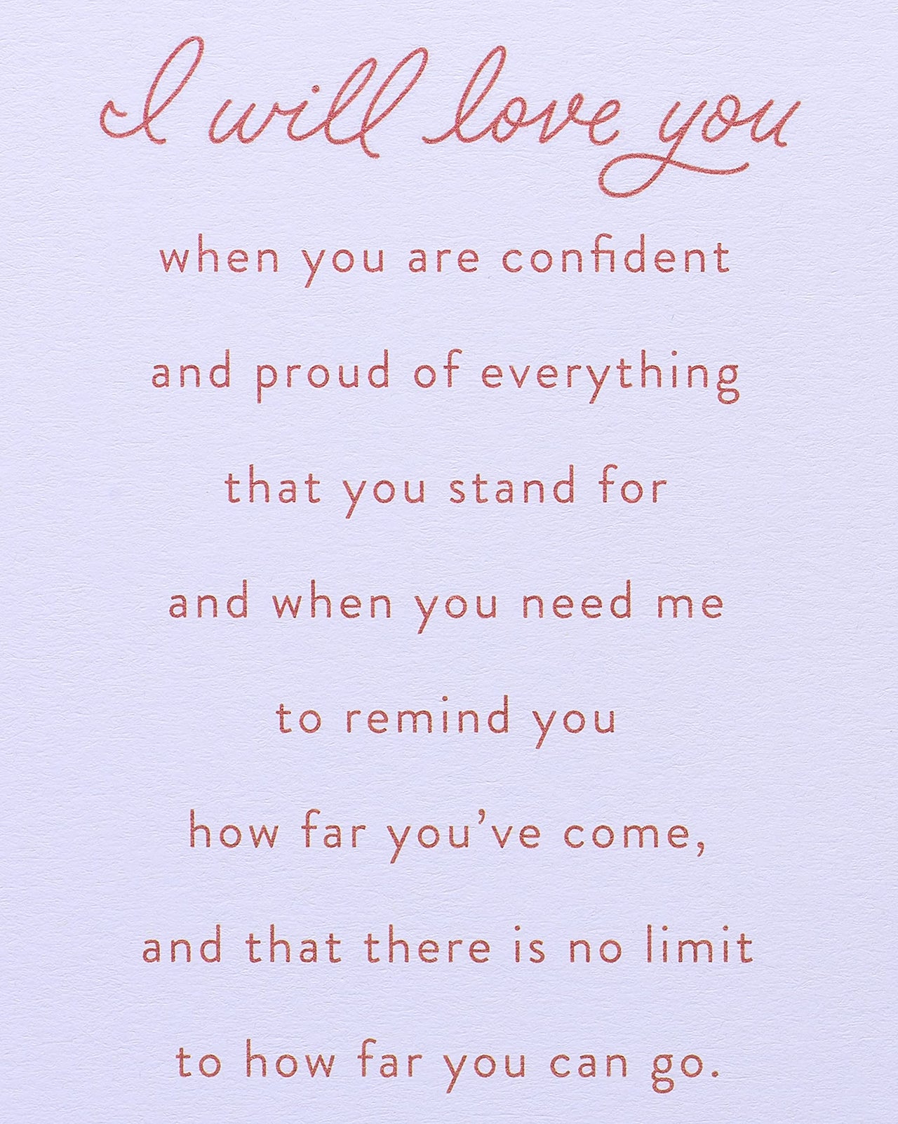 American Greetings Romantic Birthday Card (I Will Love You) I Will Love You