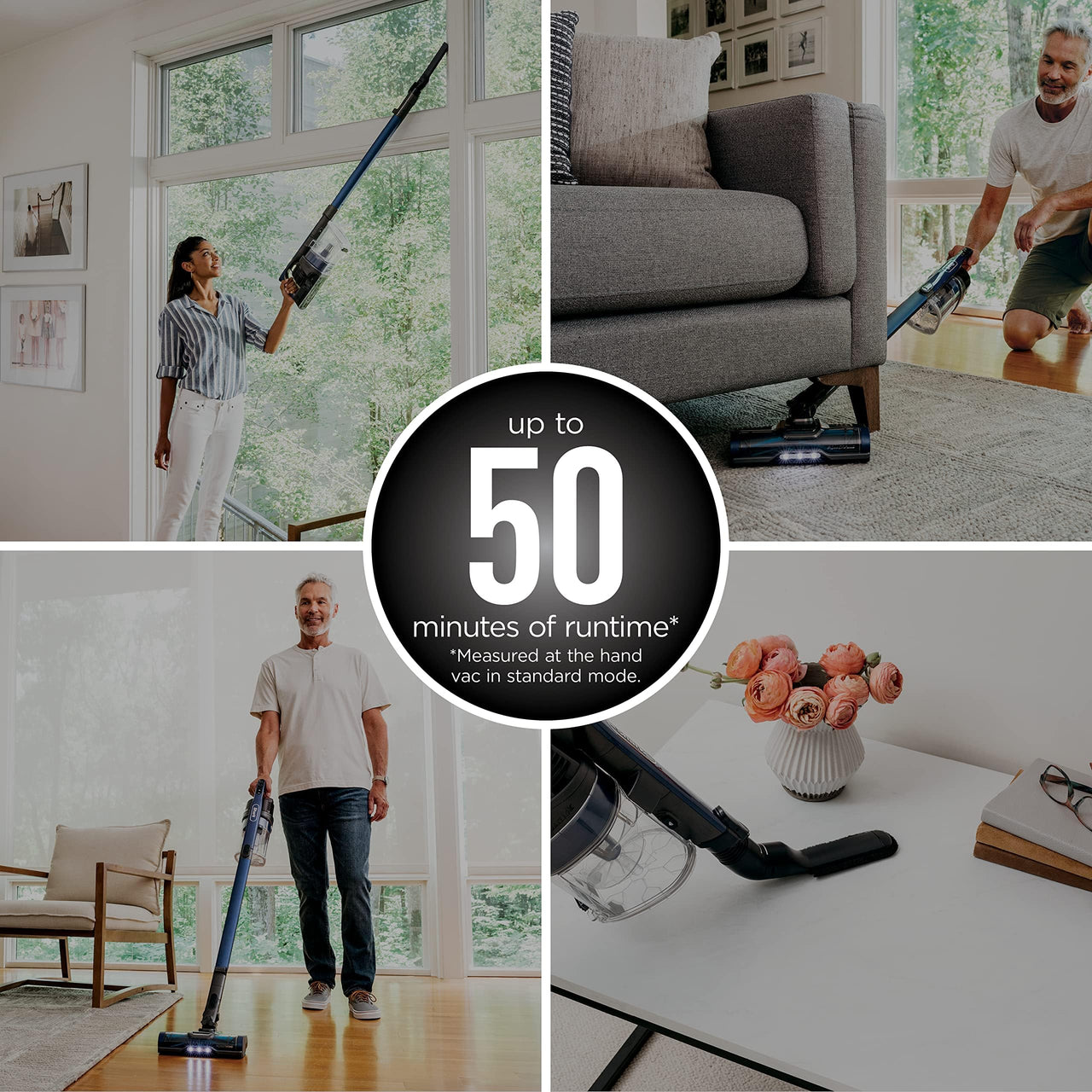 Shark IZ631H Cordless Pro Vacuum with PowerFins and Self-Cleaning Brushroll, Includes Upholstery Tool & Crevice Tool, Up To 60 Minute Runtime, HEPA Filtration, Cordless Vacuum, Dark Grey/Mojito Gray