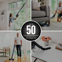 Shark IZ631H Cordless Pro Vacuum with PowerFins and Self-Cleaning Brushroll, Includes Upholstery Tool & Crevice Tool, Up To 60 Minute Runtime, HEPA Filtration, Cordless Vacuum, Dark Grey/Mojito Gray