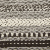 DII Farmhouse Braided Stripe Table Runner Collection, 15x108 (15x113, Fringe Included), Dark Brown 15x108