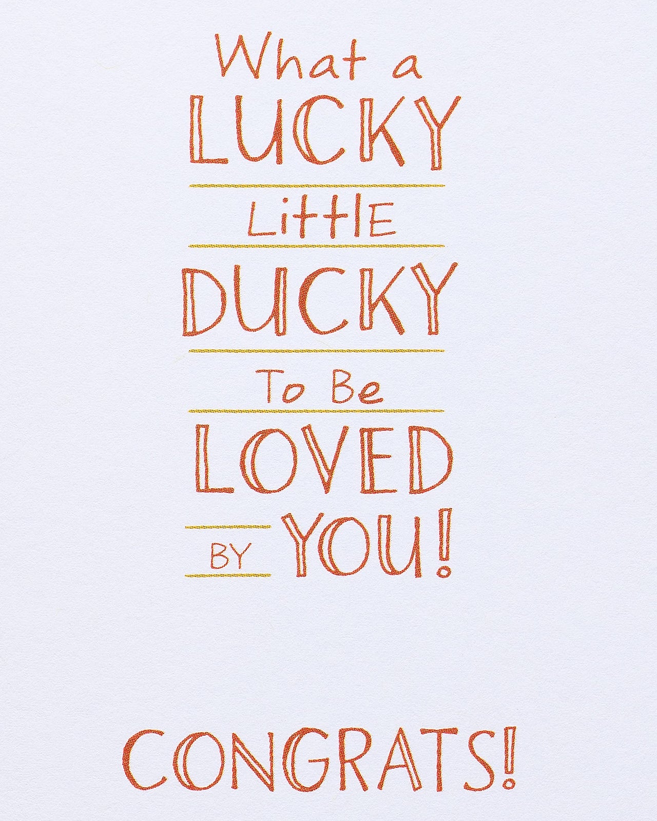 American Greetings New Baby Card (Lucky Little Ducky) Lucky Little Ducky