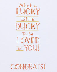American Greetings New Baby Card (Lucky Little Ducky) Lucky Little Ducky