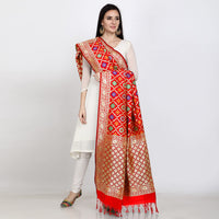 Kapaaha Women's  Woven Silk Blend Banarasi Zari Dupatta/Chunni, Width 45 Inch, Length 2.5 Meter