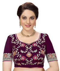 PANASH TRENDS Women's  Banarasi Barfi Silk Saree With Blouse Piece