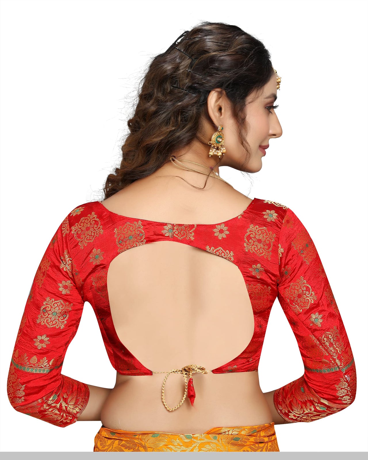 iZibra Women's  Kanchipuram Silk Sarees With Blouse Piece