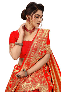 Nivah Fashion Women's  Banarasi Art Silk Saree with Blouse Piece