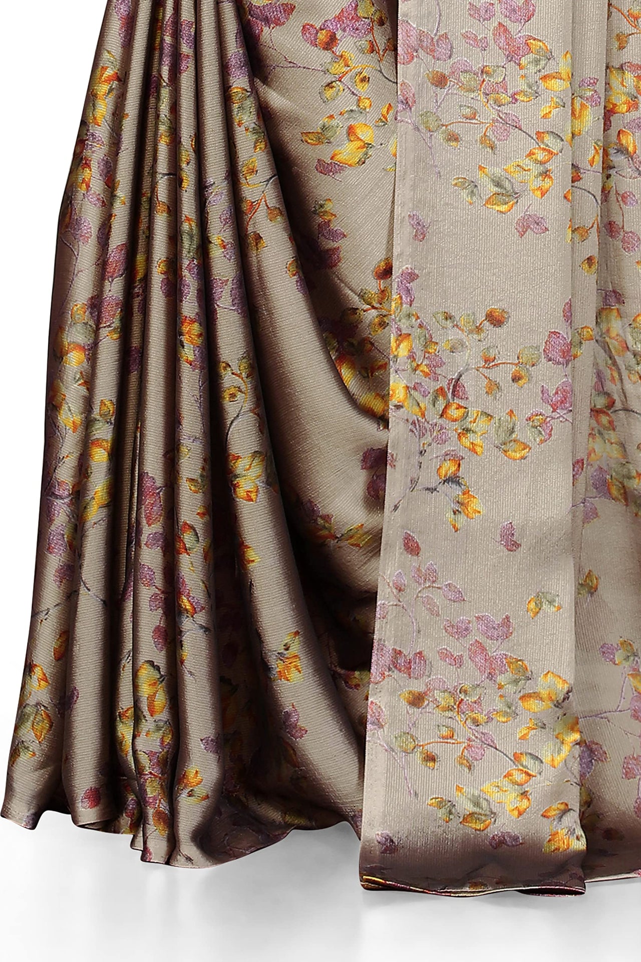 MIRCHI FASHION Women's  Stylish Chiffon Floral Printed Saree with Blouse Piece