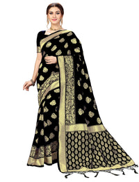 PANASH TRENDS Women's  Kanchipuram Banarasi Art Silk Saree with Blouse Piece