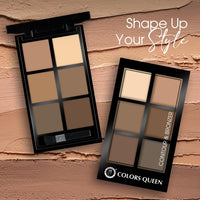 Colors Queen Contour & Bronzer Palette | Matte Finish & Long Lasting Formula | Easy to Blend, Creamy Texture, Lightweight Contour and Bronzer Palette for Face Makeup (Shade - 03, 17g)