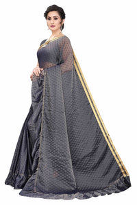 Anjaneya Sarees Women's  Georgette Saree With Blouse Piece