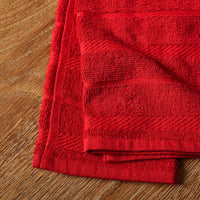 KitchenAid Albany Kitchen Towel 4-Pack Set, Passion Red/White, 16