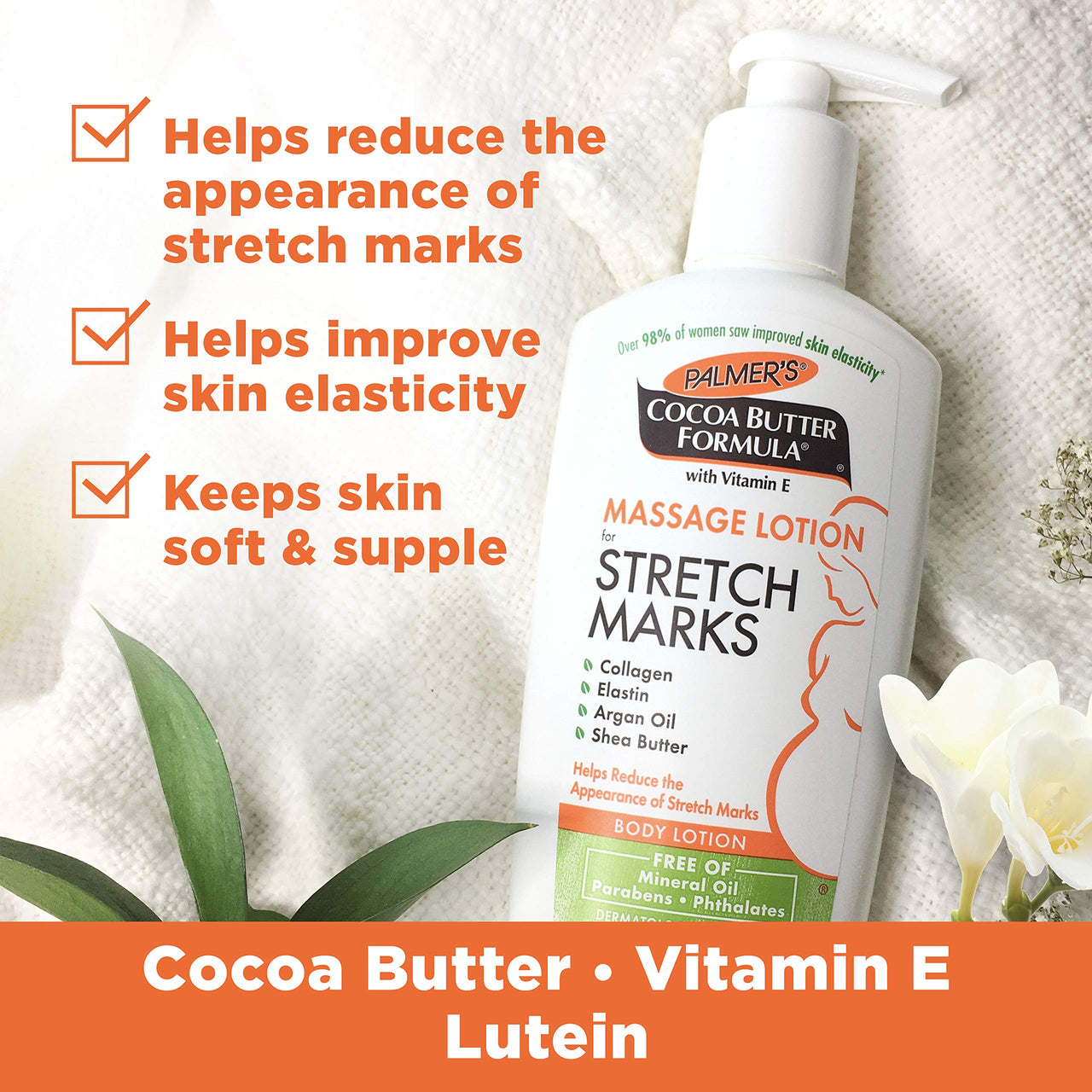 Palmer's Cocoa Butter Formula Massage Lotion for Stretch Marks, 250ml (Pack of 2)