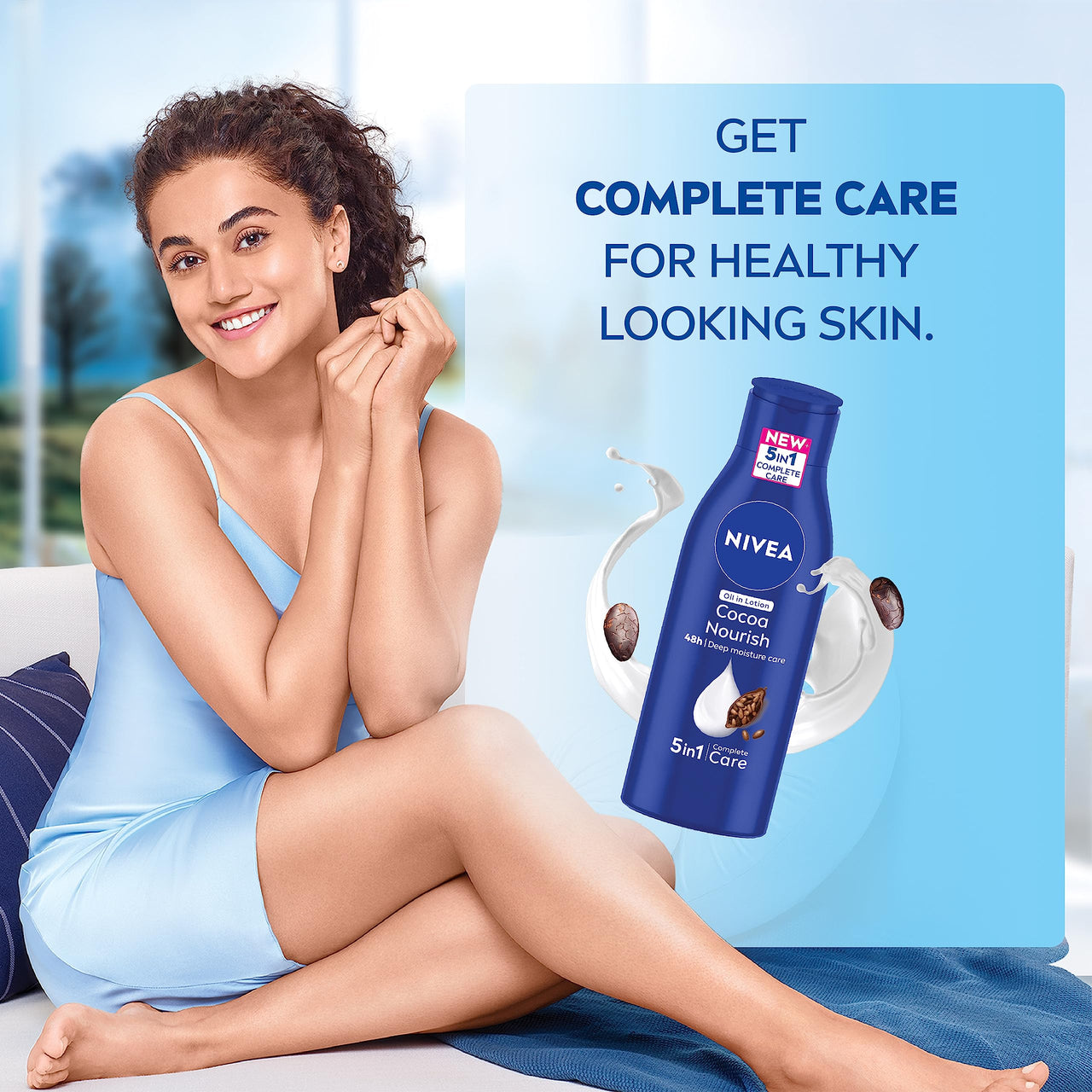 NIVEA Cocoa Nourish 200ml Body Lotion with Deep Moisture Serum| 48 H Moisturization | With Cocoa Butter & Coconut Oil | Non Greasy & Healthy Looking Skin |For Very Dry Skin (Pack of 2)