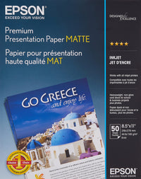 Epson Heavyweight 8.5x11 Matte Paper, 50 Sheets (S041257), 50 Count (Pack of 1)