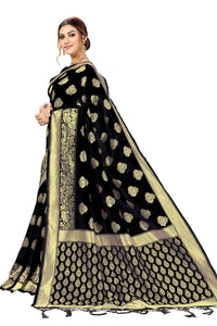 PANASH TRENDS Women's  Kanchipuram Banarasi Art Silk Saree with Blouse Piece