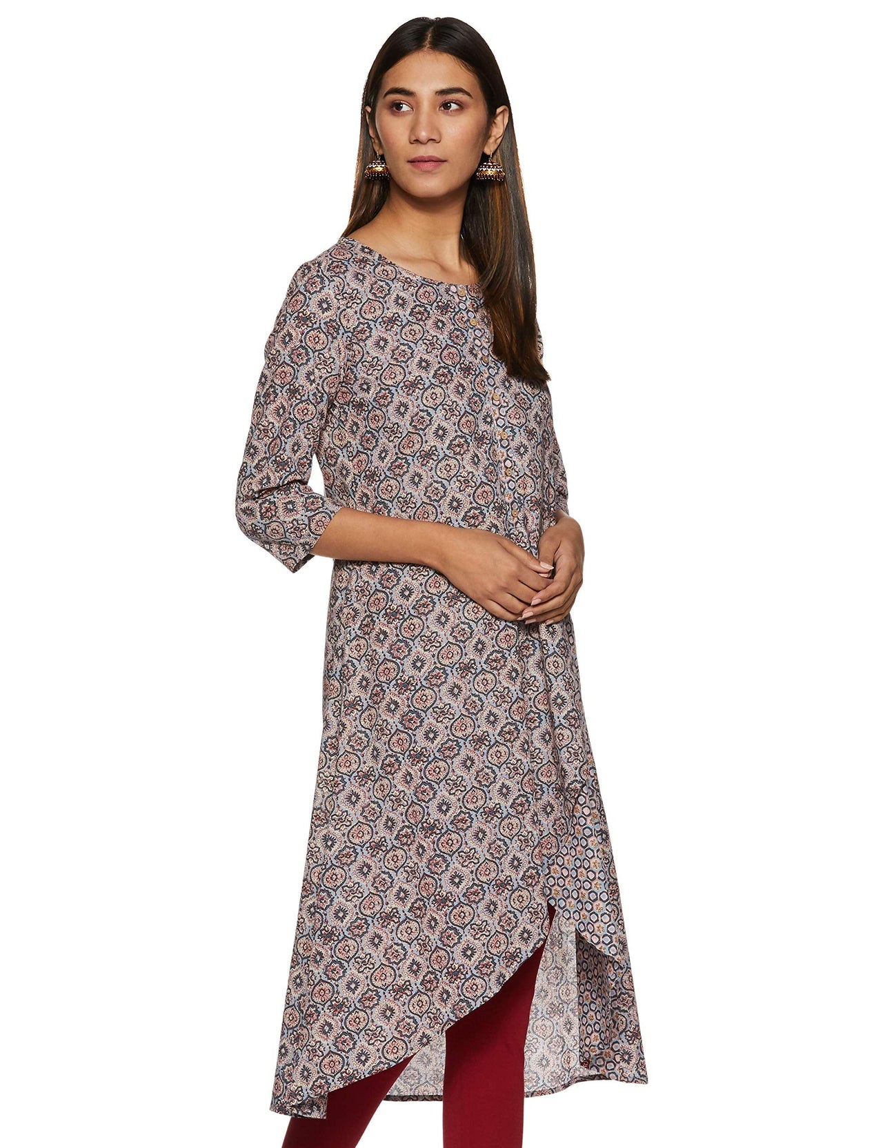 BIBA Women's  Cotton Slim Kurta