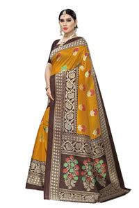 Tarshika Womens Art Silk Saree With Blouse Piece (PITTY_Free Size)