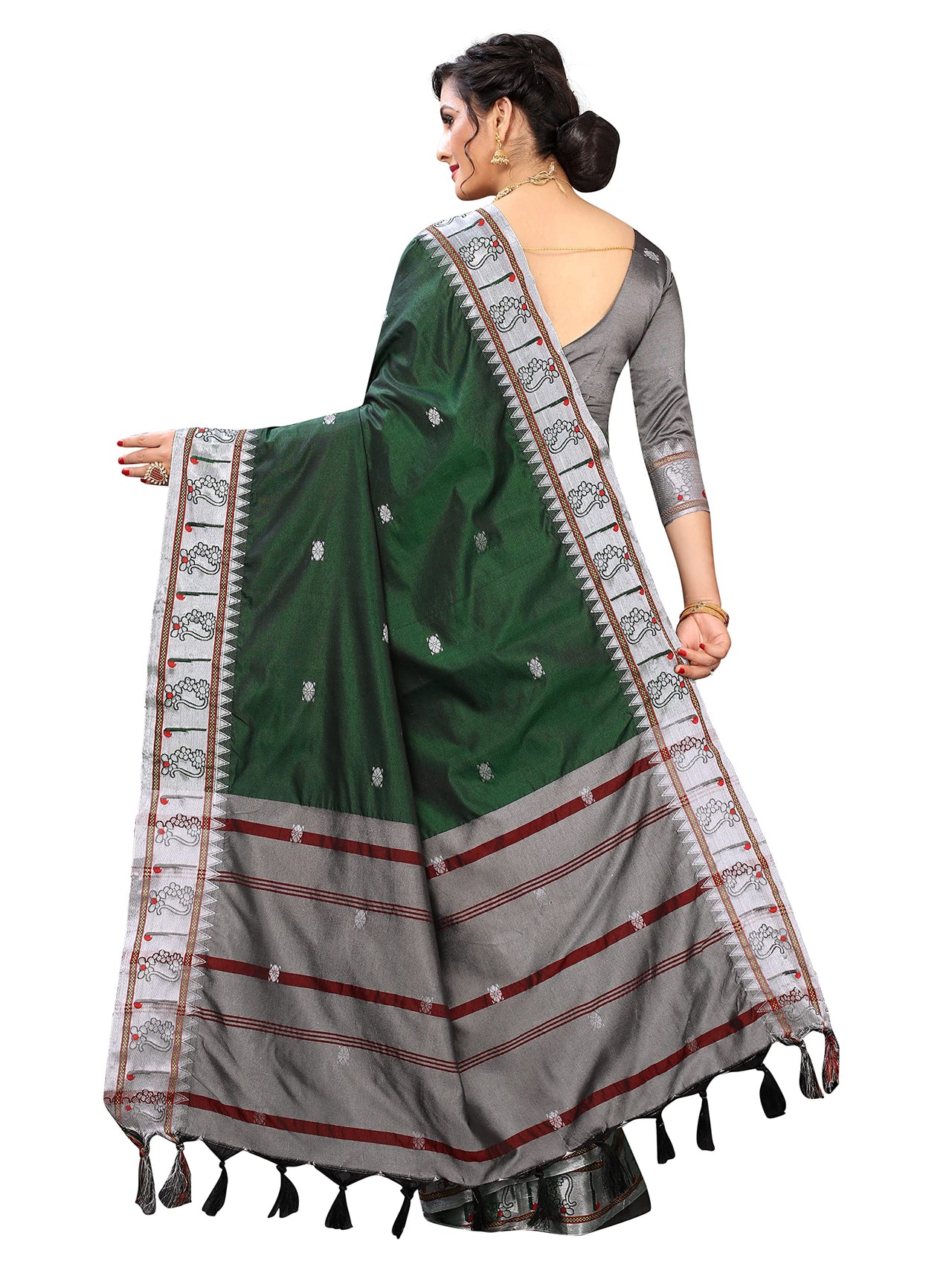 Regolith Designer Sarees for women banarasi silk saree with fancy saree Un-stitched blouse Pieces