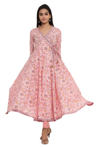 COTLAND Fashions Jaipuri Cotton Printed Angrakha/Angarkha/Front-Open Kurti for Women