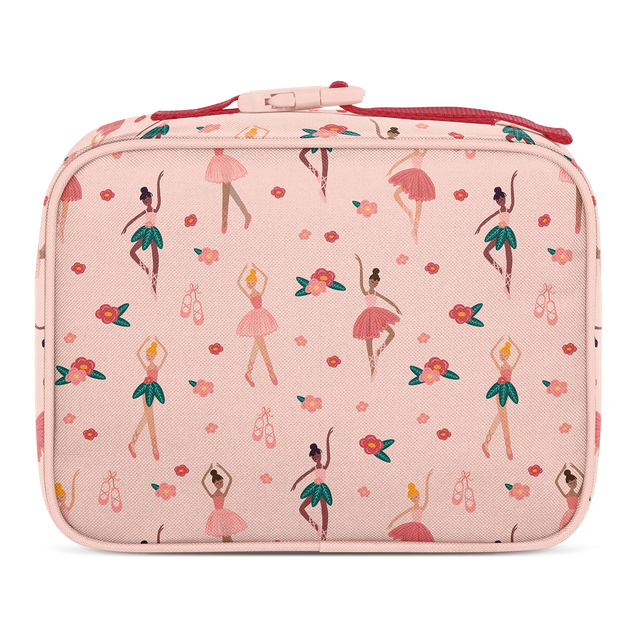 Simple Modern Kids Lunch Box for Toddler | Reusable Insulated Bag for Girls, Boys | Meal Containers for School with Exterior and Interior Pockets | Hadley Collection | Pink Ballerina