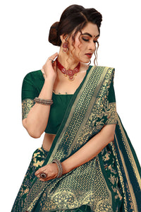 Nivah Fashion Women's  Banarasi Art Silk Saree with Blouse Piece