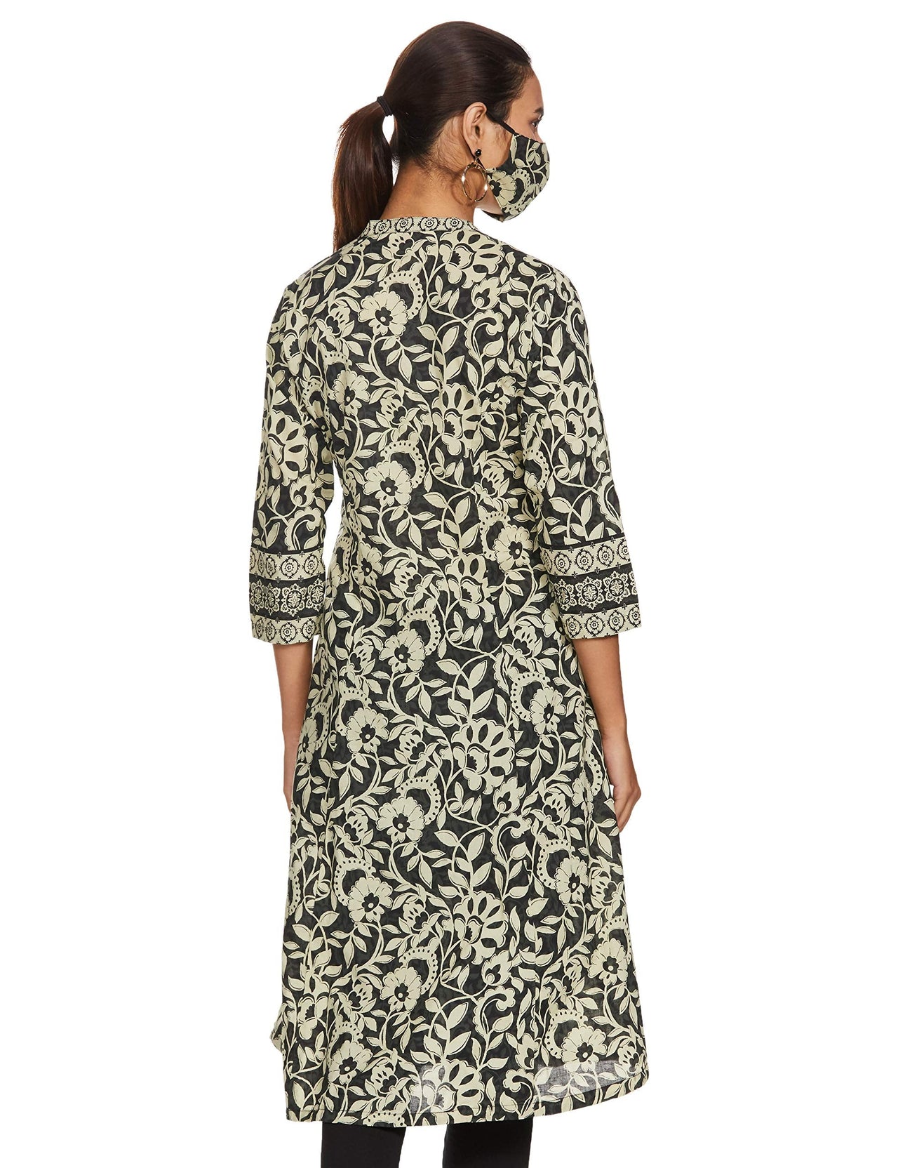 BIBA Women's  Cotton Regular Kurta