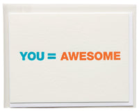 American Greetings Funny Thank You Card (You Equal Awesome)