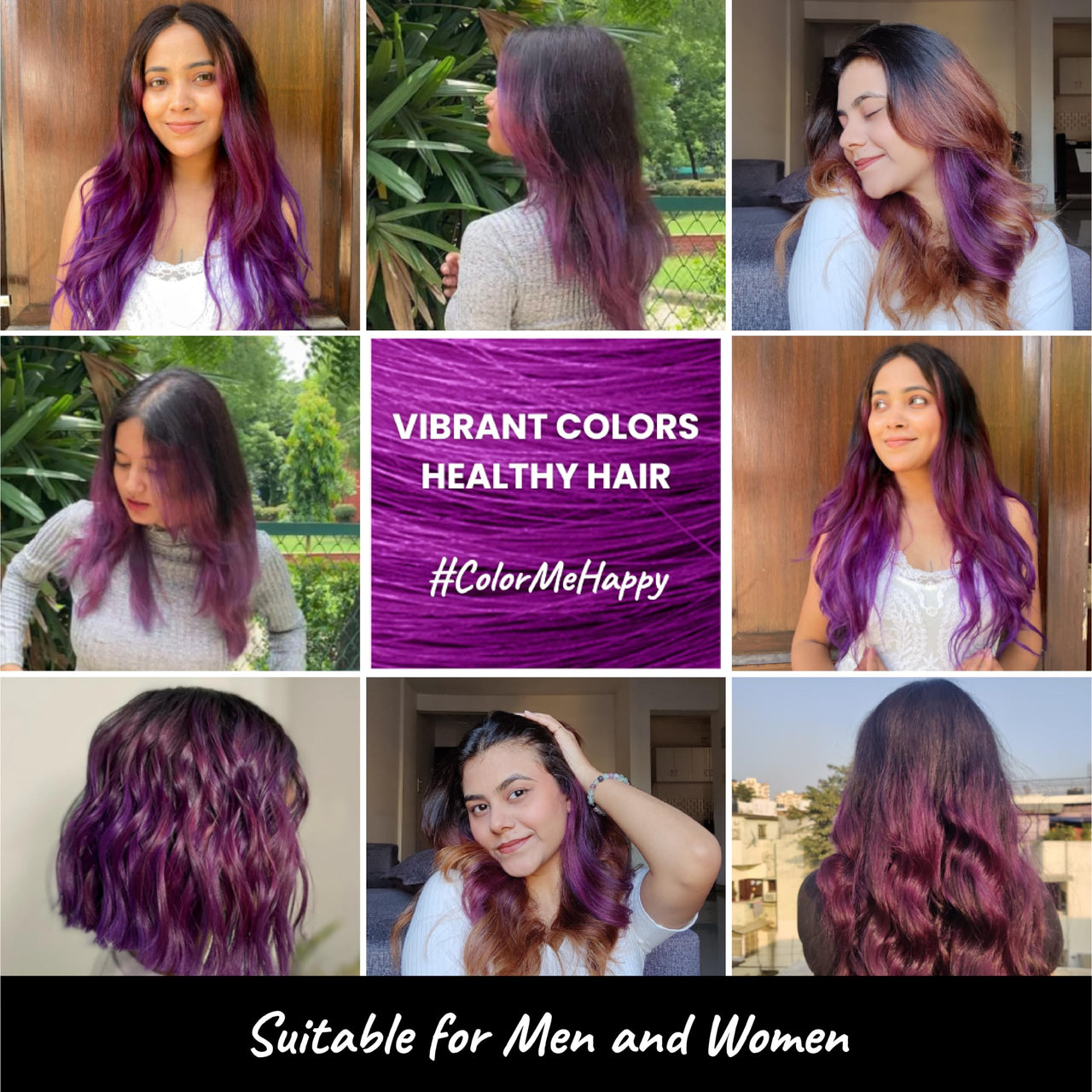 2.Oh! Italian- Purple Hair Color For Women & Men | Ammonia-Free DIY Semi Permanent Hair Color | Enriched with Argan Oil | Lasts upto 12-15 Washes | Pack of 2