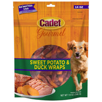 Cadet Gourmet Sweet Potato & Duck Wraps Dog Treats - Healthy & Natural Duck & Sweet Potato Dog Training Treats for Small & Large Dogs - Inspected & Tested in USA (14 oz). 14 Ounce (Pack of 1)