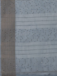 DUNGRANI Women's  Linen Saree With Blouse Piece