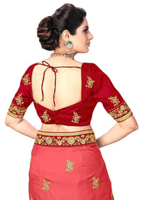 PANASH TRENDS Women's  Barfi Silk Heavy Embroidery Work Saree