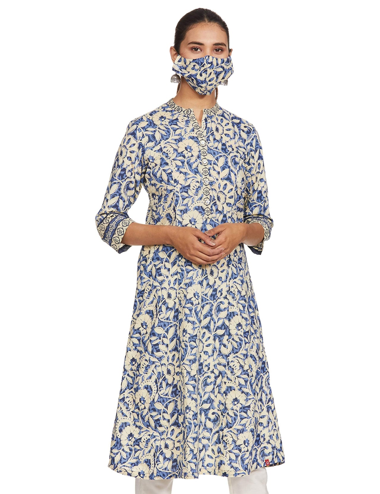 BIBA Women's  Cotton Regular Kurta