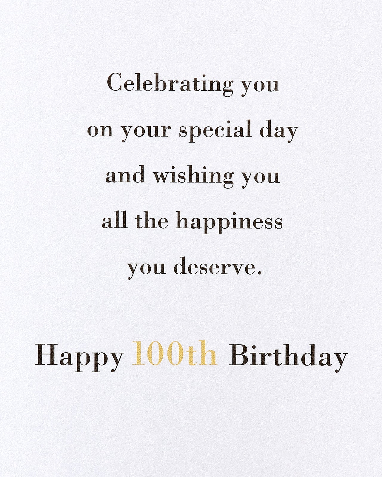 American Greetings 100th Birthday Card (Here's  To 100 Years)
