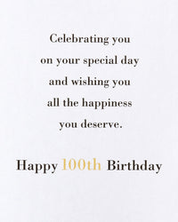 American Greetings 100th Birthday Card (Here's  To 100 Years)