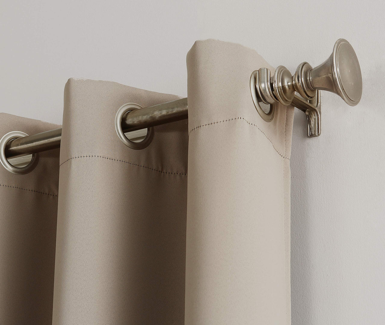 Sun Zero Easton Energy Saving Blackout Grommet Curtain Panel, 40" x 108", Stone 40" x 108"