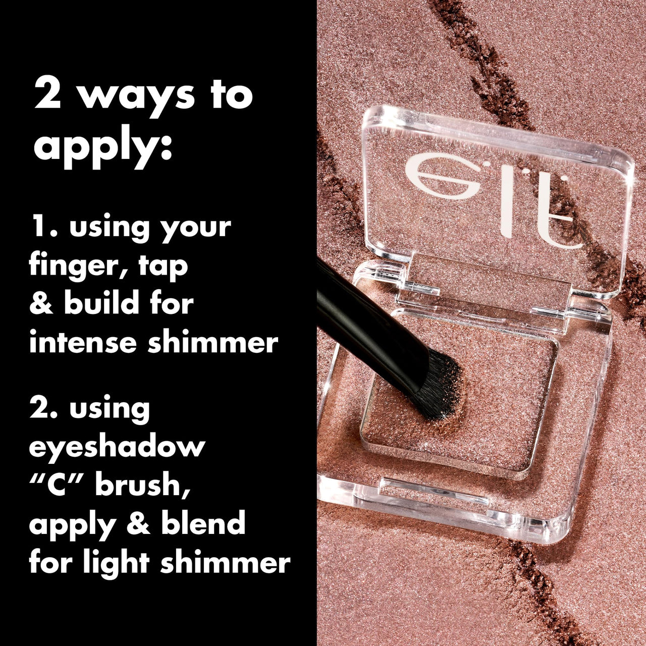 e.l.f. Fine As Fleck Glitter Eyeshadow, Long-Lasting Sheer Eye Makeup With A Shimmer Finish, Smooth Formula, Vegan & Cruelty-Free, Champagne Showers