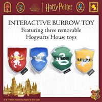 Harry Potter House Sorting Hat Burrow Pet Toy | Dog Toy Sorting Hat with House Plush Removable Parts | Sorting Hat Burrow Toy for Dogs | Crinkle Dog Toy, Dog Chew Toys 10 inch