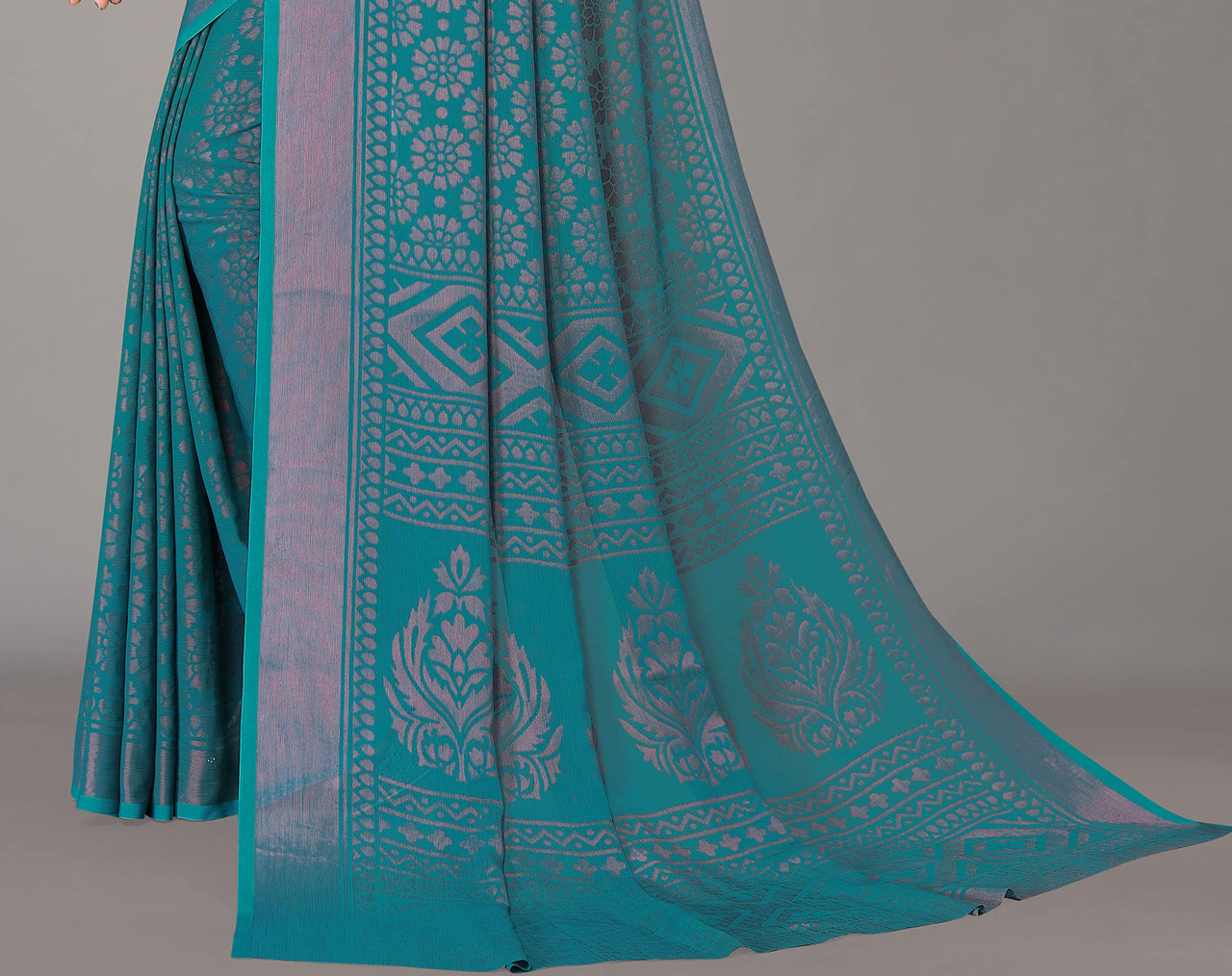 Winza Designer Women's  Chiffon Brasso Printed Saree with Blouse Piece (WDP Brasso Malini W)