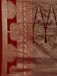 Pandadi Saree Women's  Banarasi Silk Saree With Unstitched Blouse Piece