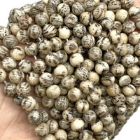 ABCGEMS Madagascan Zebradorite Feldspar Beads (AKA Graphic Feldspath) Healing Energy Crystal Stone Ideal for Bracelet Necklace Ring DIY Jewelry Making Craft Men Women Smooth Round Tiny 6mm Zebradorite Feldspar (From Madagascar)