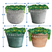 Eureka Curiosity Garden Mini Happy Birthday Bulletin Board Set for Teachers, 48 Pieces Garden Birthday