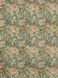 anubhutee Women's  Green Mirror Work Embroidered Printed Kurta Set with Sharara and Dupatta L