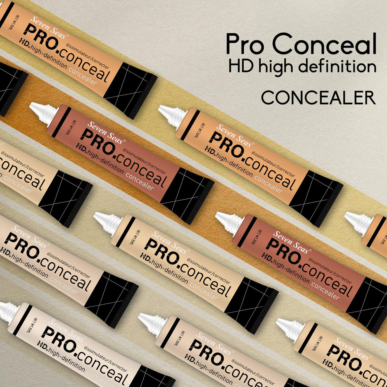 Seven Seas HD Pro Matte Liquid Concealer | Dissimilateur/Corrector | Ultra Blend-able Liquid Concealer | Water Resistant | High Coverage | Nude-15ml