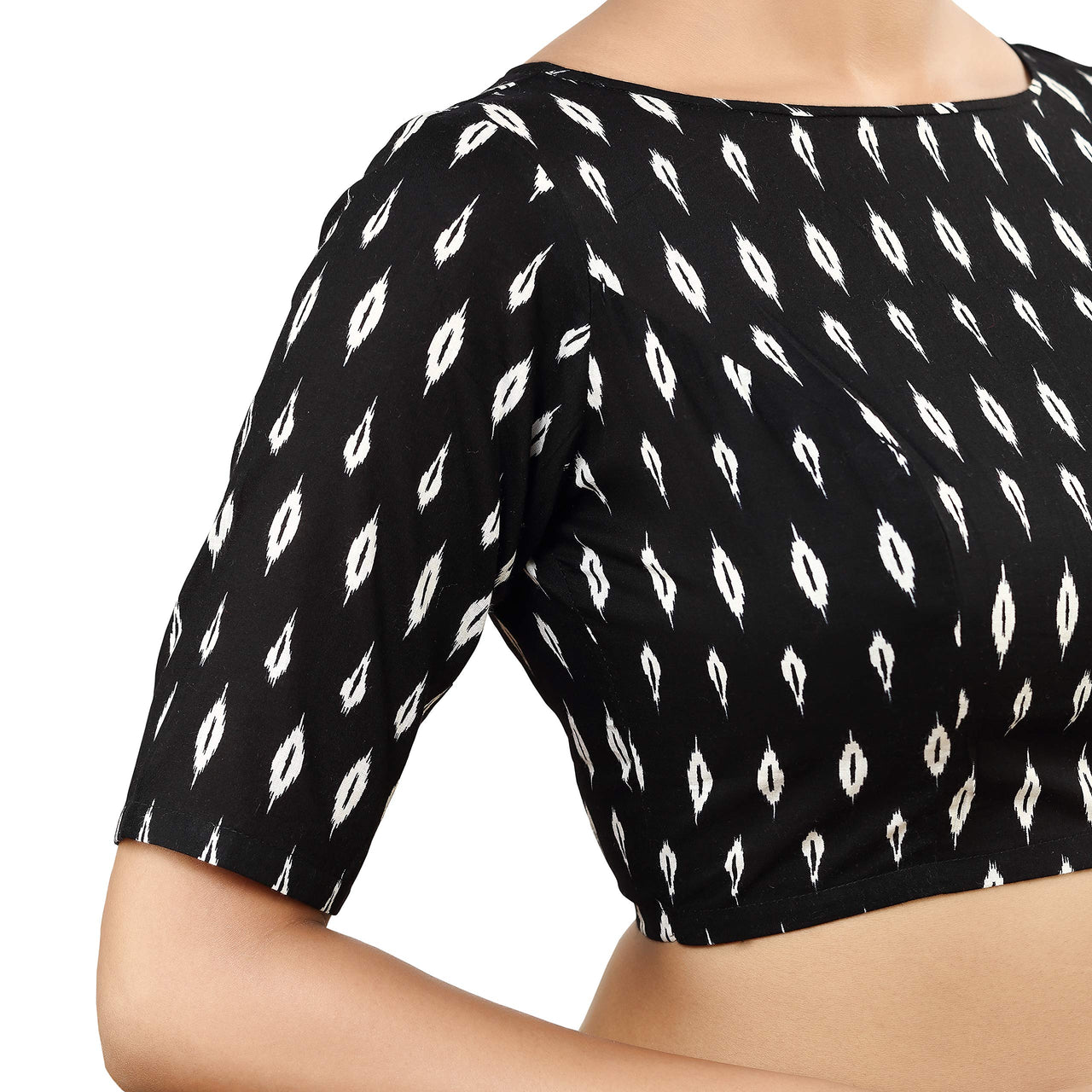 Madhu Fashion Women's  Cotton Elbow Length Sleeve Readymade Blouse 32